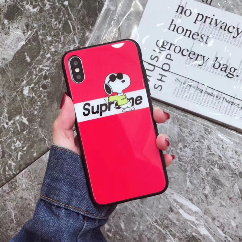 ブランドsupreme Iphonexケース スヌーピー絵柄 シュプリーム Iphone8 7 Iphone8plus 7plusケース Iphone6 6s Plus Iphone6 6sカバー ジャケット イブサンローラン Iphone8 Galaxy S8カバー おしゃれ バッグ型 キラキラ