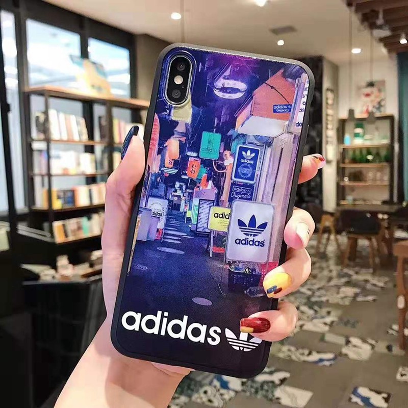 adidas iphone xr/xs maxケース お洒落個性