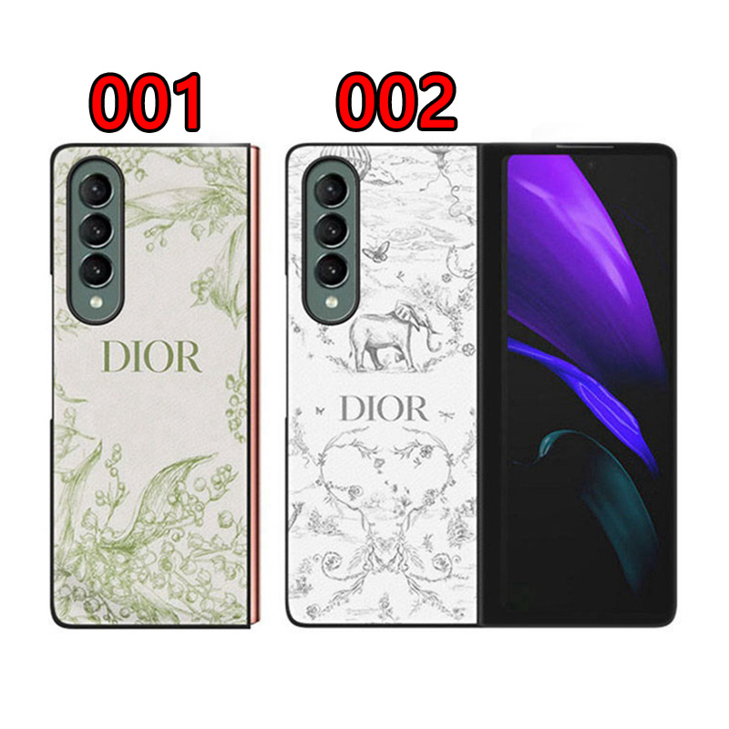 バDior/ディオールブランドド新品 Galaxy zflip /zfold2/w21/fold/w20折りたたむ保護ケース