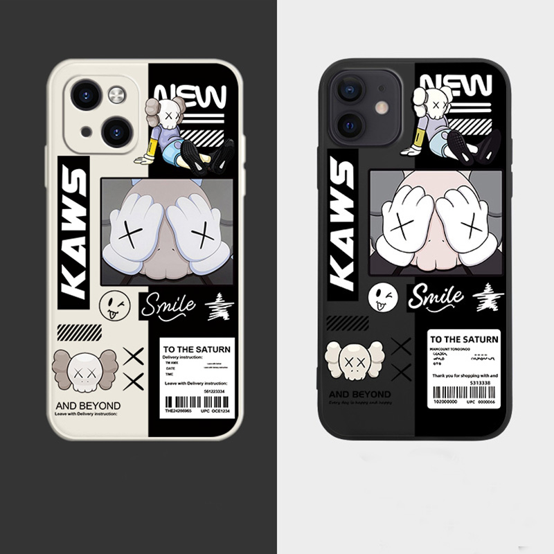 KAWS ブランド Iphone13 Mini/13pro Maxケース カウズ 個性 モノグラム シリコン アイフォン13