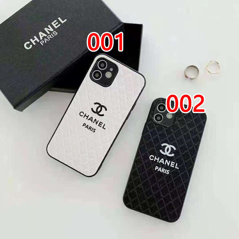 シャネル ブランド iphone 13/12s/13 pro max miniケース  贅沢 レザー風 CHANEL ジャケット型 黒白色 