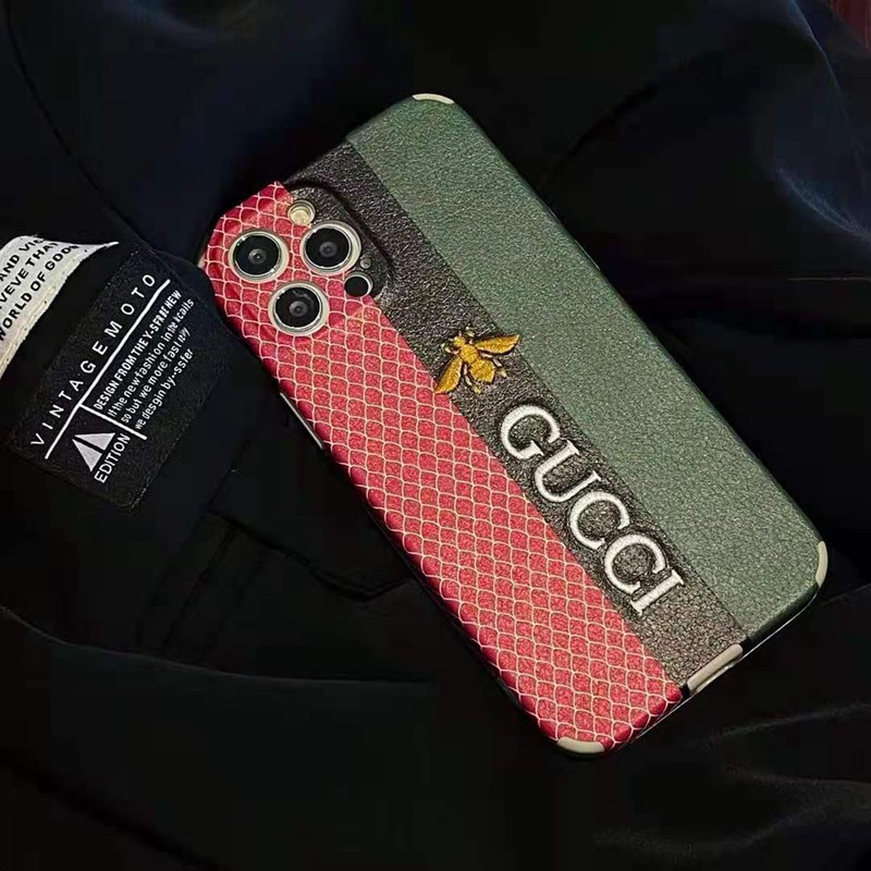 Gucci　ブランド　個性潮　iphone 12ケース　ファッション　革製