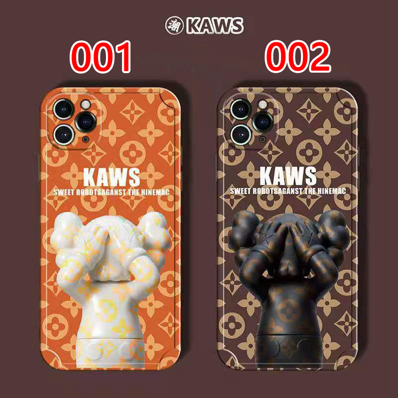 LV x KAWS コラボ ハイブランド iphone13/13 pro max/13 miniケース おしゃれ ぬいぐるみ モノグラム