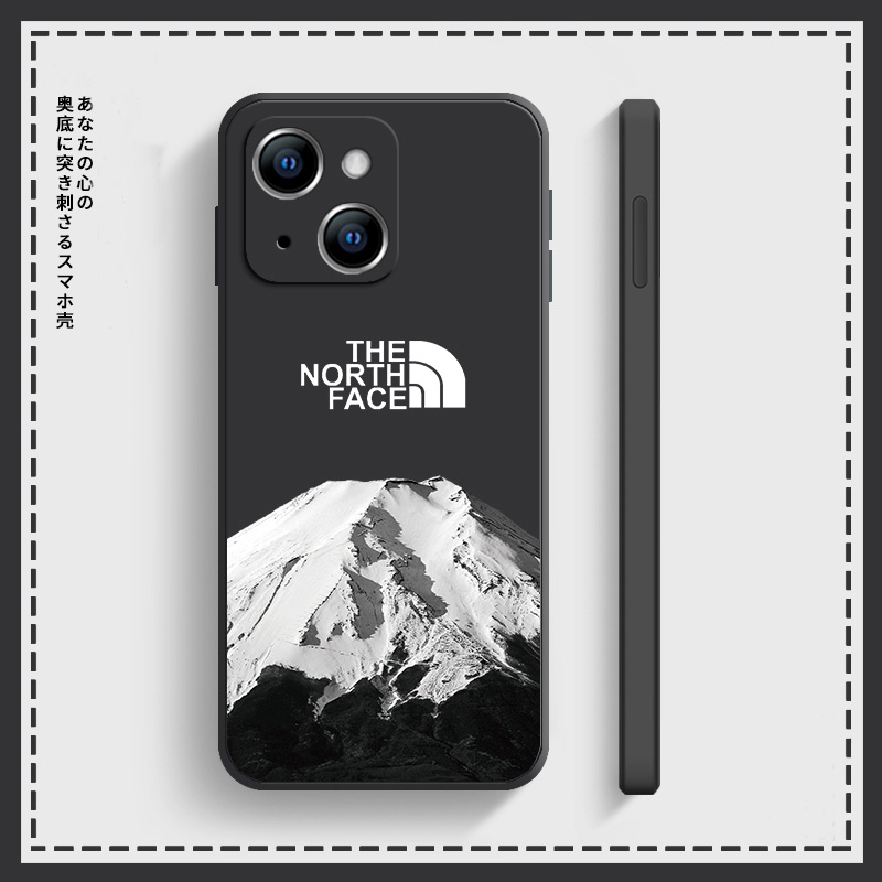 The North FaceブランドIphone13 Pro Max/13Miniケース雪山ザノースフェイス ジャケット型 個性 モノグラム アイフォン13