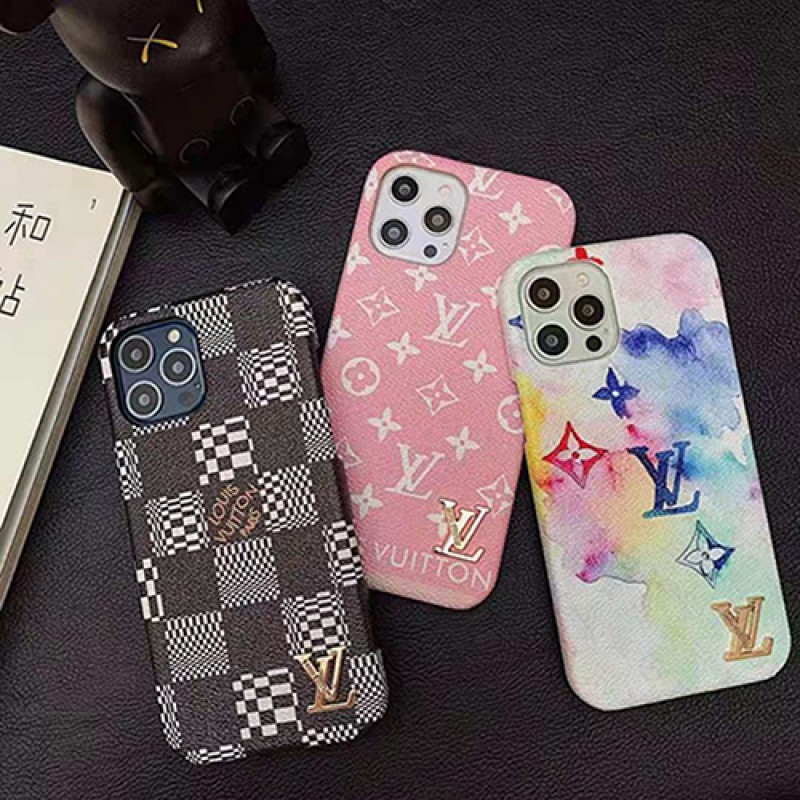 LV/ルイヴィトン ブランド iphone 13/13 pro/13 mini/13 pro maxケース 革製 ジャケット型 経典 格子 縞柄 大人気モノグラム カバー 芸能人愛用アイフォン13/13 pro/13 pro max/se2ケース 墨絵 ファッション IPHONE X/XS/XR/8/7スマホケース男女通用