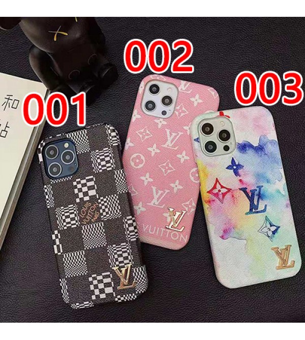 LV/ルイヴィトン ブランド iphone 13/13 pro/13 mini/13 pro maxケース 革製 ジャケット型 経典 格子 縞柄 大人気モノグラム カバー 芸能人愛用アイフォン13/13 pro/13 pro max/se2ケース 墨絵 ファッション IPHONE X/XS/XR/8/7スマホケース男女通用