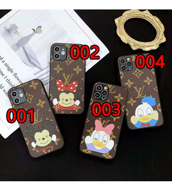 Lv＆Disneyコラボ 男女兼用 ブランド iphone 13/12/12 pro/12 mini/12 pro maxケース 革製 ジャケット型ケース 経典 防塵 モノグラム  アイフォン11/11 pro/11 pro max/se2ケース耐衝撃 ファッションブランドヴィトン＆ディズニー 可愛いIPHONE X/XS/XR/8/7保護カバー芸能人愛用