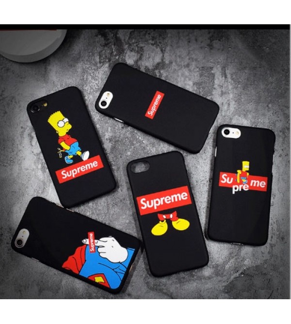  シュプリーム IPhoneX/8 Plus/se2カバー supreme ジャケット シンプソン イタズラ IPhone7/7 Plusケース ブランドケース 