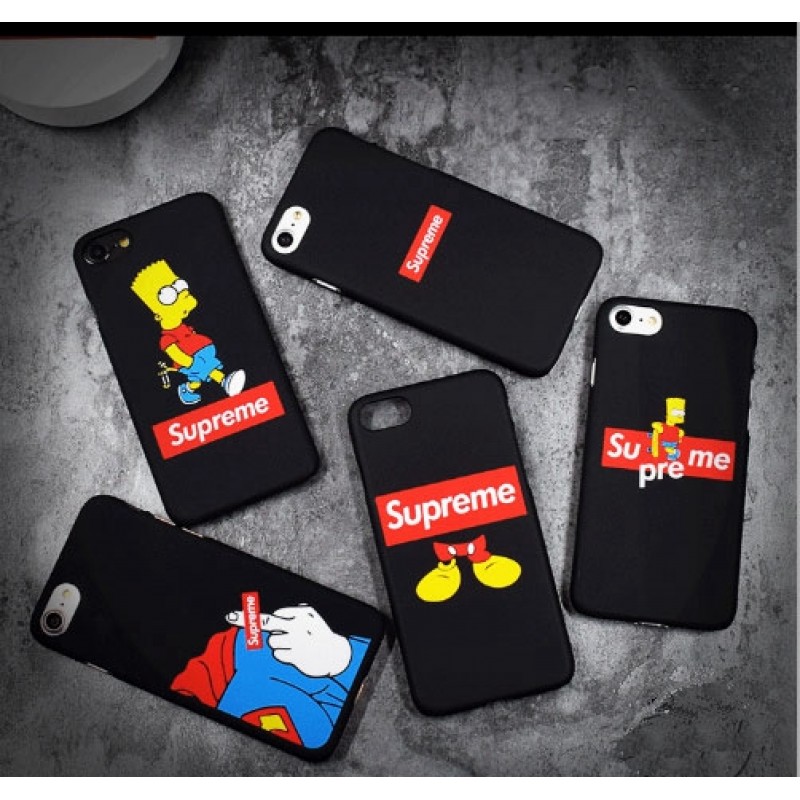  シュプリーム IPhoneX/8 Plus/se2カバー supreme ジャケット シンプソン イタズラ IPhone7/7 Plusケース ブランドケース 