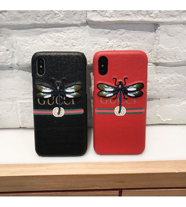 iphone12ケースブランドgucci IphoneXカバー グッチ Iphone se2/8/7 Iphone8plus/7plusスマホケース Iphone6/6s Plus Iphone6/6sジャケット ケース 刺繍 立体のミツバチ付き