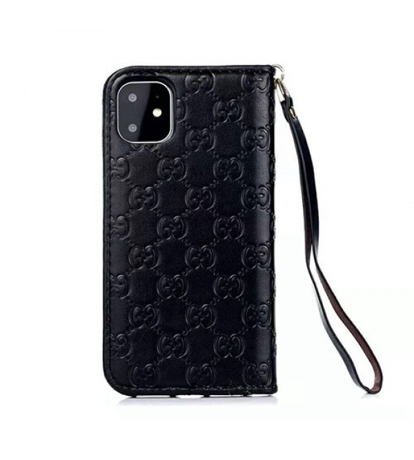 iphone 12ケースブランドグッチ iphone 11/11pro max/xr/xs/xs maxケース gucci iphone x/8/7/se2 プラスケース Galaxy S9/S9+ケース ギャラクシー S8/note8カバー 手帳型 ストラップ付き