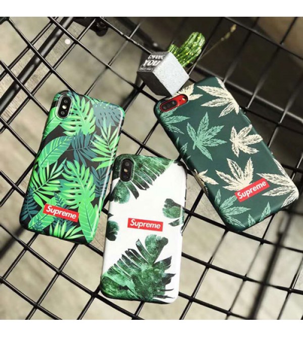 iphone 12 ケースブランド Supreme IPhoneXケース シュプリーム Iphone 8plus/7plus/8/7/se2スマホケース Iphone6/6s Plus Iphone6/6sカバー ジャケット リーフ絵柄