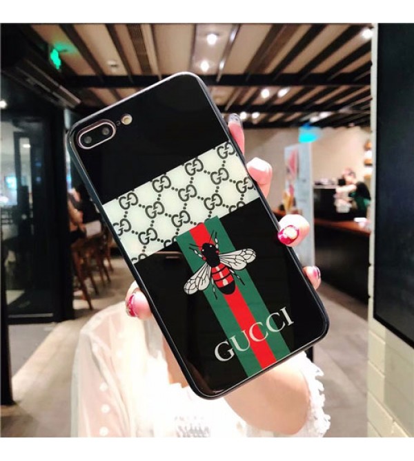 iphone 12ケースブランドgucci IphoneXカバー グッチ Iphone se2/8/7 Iphone8plus/7plusスマホケース Iphone6/6s Plus Iphone6/6sジャケット ケース ミツバチ絵柄