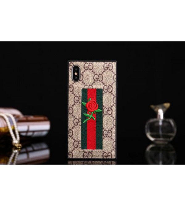 iphone 12ケースブランドgucci IphoneXカバー グッチ Iphone se2/8/7 Iphone8plus/7plusスマホケース Iphone6/6s Plus Iphone6/6sジャケット ケース 刺繍 個性 直角