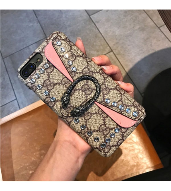 iphone 12 ケースブランドgucci iPhone 11/11pro/xr/xs max/xsケース グッチ iphone x/8/7/se2スマホケース Iphone6/6s Plusカバー ジャケット 封筒デザイン ラインストーン付き