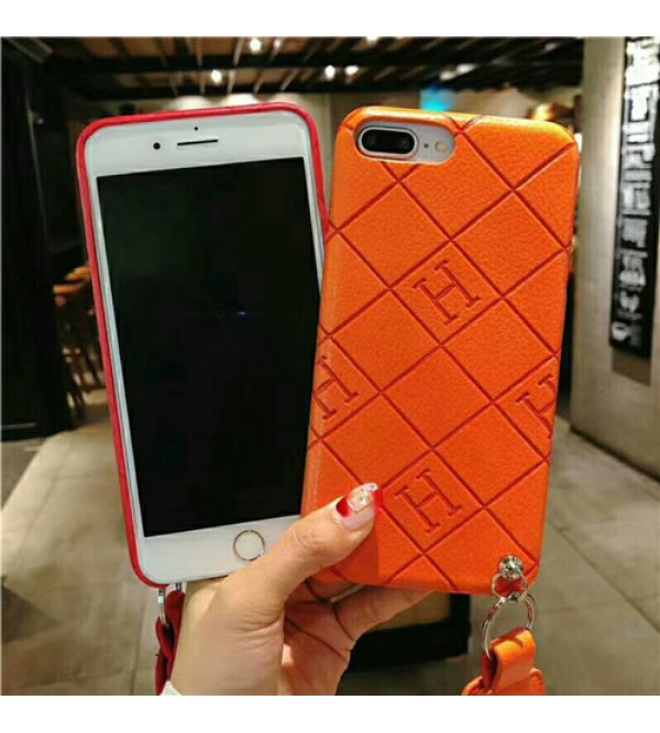 iphone 12ケースhermes iPhone xケース エルメス iphone 8/7/se2スマホケース ブランドIphone6/6s Plus Iphone6/6sカバー ジャケット ペンダント付き シリコン製