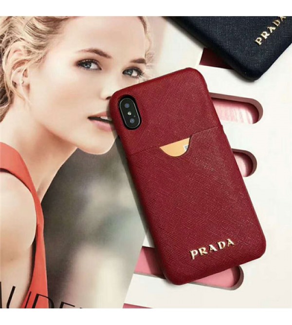 PRADA iPhone xケース iPhone12 ケースプラダ iphone se2/8/7Plusスマホケース ブランド Iphone6/6s Plus Iphone6/6sカバー ジャケット カード入れ 