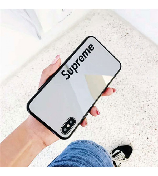 supreme iPhone xr/xs max/xsケース シュプリーム iphone x/8/7/se2スマホケース ブランド Iphone6/6s Plus Iphone6/6sカバー ジャケット 支え付き 鏡面