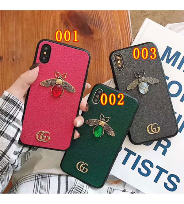 iphone 12ケースgucci iPhone xr/xs max/xsケース グッチ iphone x/8/7/se2スマホケース ブランド Iphone6/6s Plusカバー ジャケット 立体的なミツバチ付き 豪華