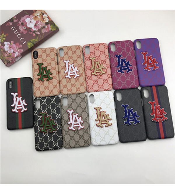 iphone 12 ケースグッチ LA コラボ gucci galaxy S10plusケース iphone xrカバー galaxyA30/10カバー 人気 ブランド   Galaxy S9/S8plusケース iphone xs max/x/10/se2/8plusケース おしゃれ 手作り 刺繍