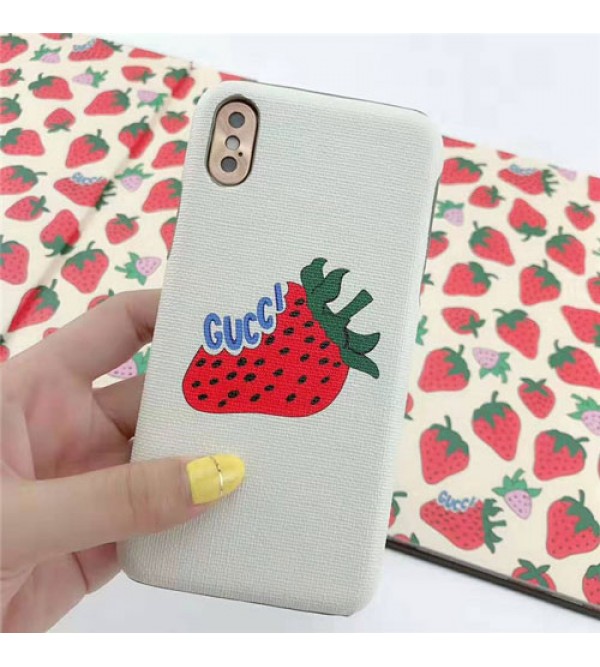 iphone12ケースグッチ GUCCI galaxy S10plusケース iphone xrケース いちご 人気 ブランド galaxy S10ケース iphone xs max/x/10/8plus/se2ケース おしゃれ galaxyS9/S8plusケース 可愛い 芸能人愛用