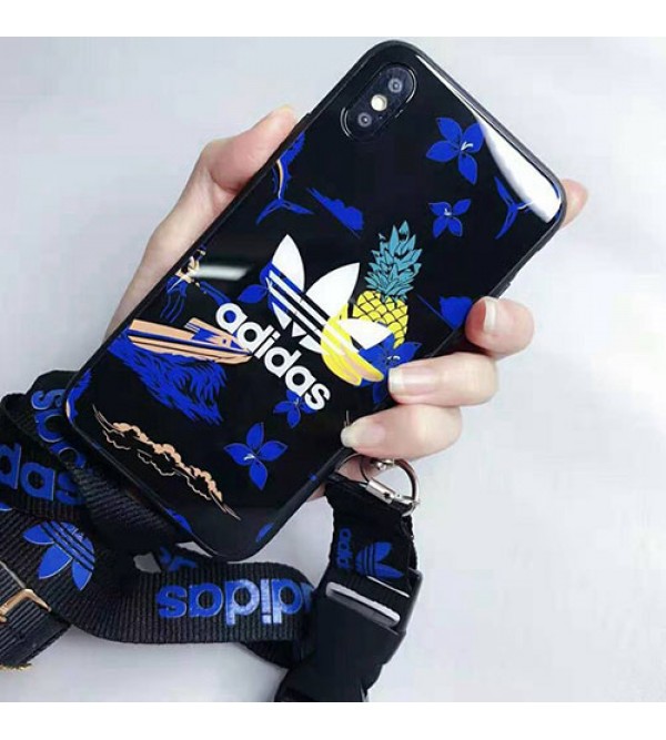 iphone 12ケースadidas アディダス iphone XI/XR Max/se2ケース スポーツ風 iphone xr/xs maxケース 花柄アイフォン x/8/7 plusケース オシャレ ファッション大人気