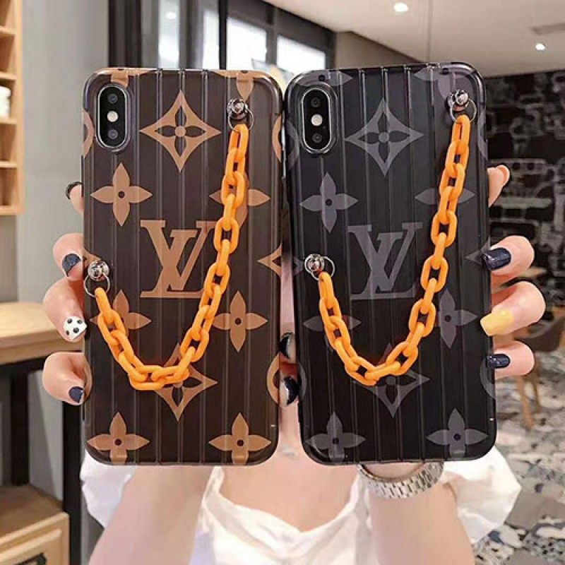 iphone 12 ケースルイヴィトン iphone 11/11pro max/se2ケース ブランド iphone xr/xs maxケース オシャレモノグラム チェーン付き iphone x/8/7 plusケース  ファッション大人気新品