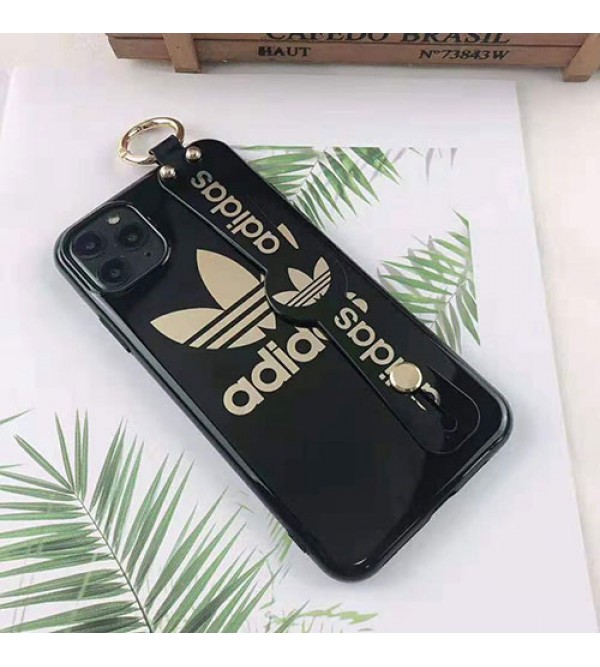 iphone 12 ケースADIDAS アディダス iphone 11/11pro max/se2ケースブランド iphone xr/xs maxケーススポーツ風 iphone  x/8/7 plusケースおしゃれハンドベルト付きホットスタンビングロゴ 耐衝撃