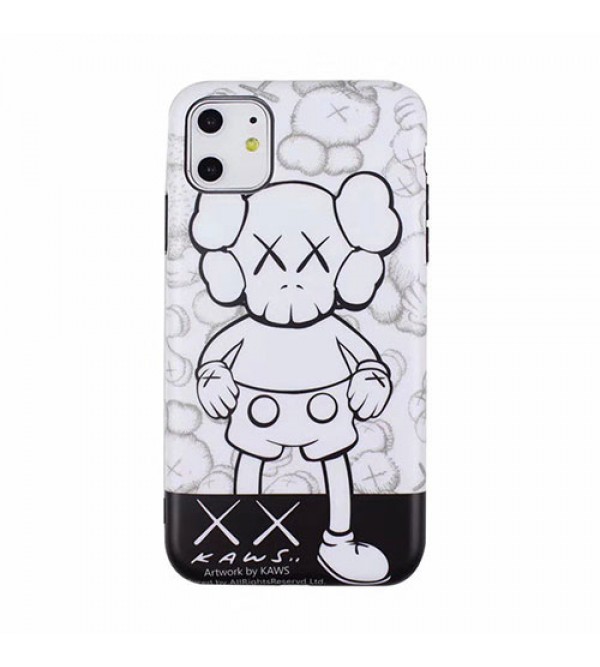 iphone 12 ケース潮流ブランドKaws iphone11/11pro/11pro max/se2ケースオシャレiphone xs/xr/xs maxケース暴力熊付きiphone   x/7/8/plusケース男女兼用 激安新品