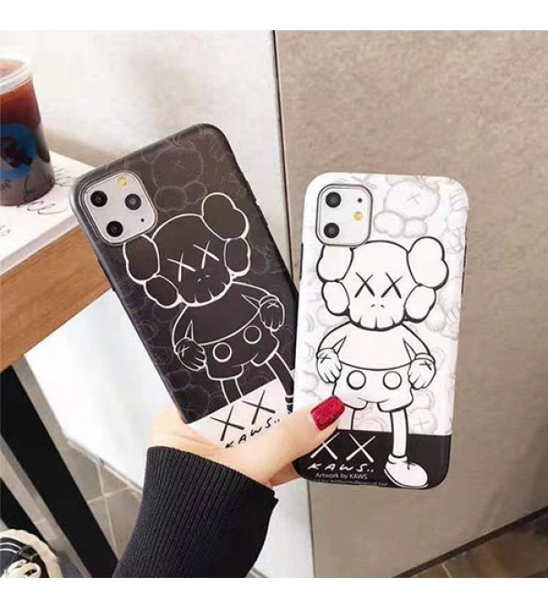 iphone 12 ケース潮流ブランドKaws iphone11/11pro/11pro max/se2ケースオシャレiphone xs/xr/xs maxケース暴力熊付きiphone   x/7/8/plusケース男女兼用 激安新品