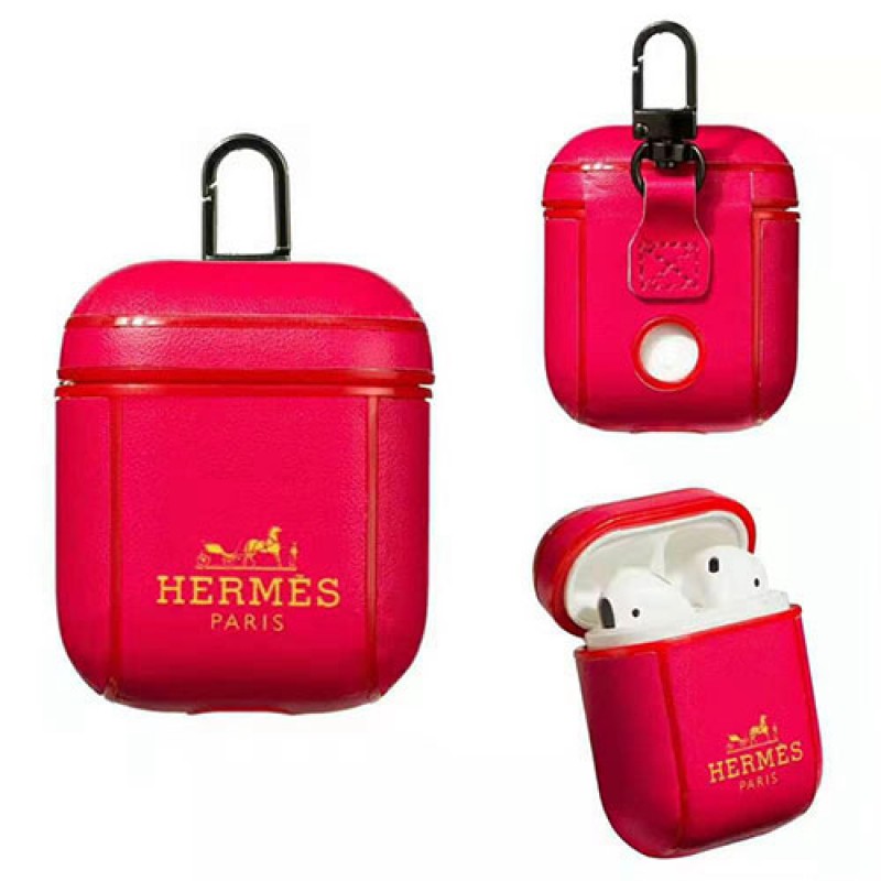 エルメス Hermes ブランド AirPods 1/2/Proケース 贅沢風 ワイヤレス airpodsカバー 全面保護 エアーポッズ プロ イヤホーンケース Bluetooth オシャレ 充電対応 落下防止 脱着簡単 防水 防塵