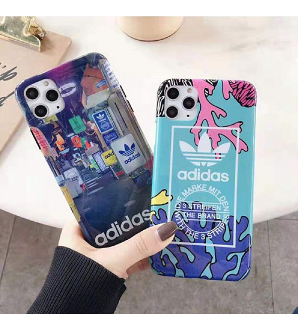 Adidas/アディダスiphone 12ケース潮流ブランドアディダスiphone11/11pro /11pro max/se2ケース個性iphone x/xs/xr/xs maxケース可愛い   iphone7/8/plusケースジャケット型 オシャレ 激安新品