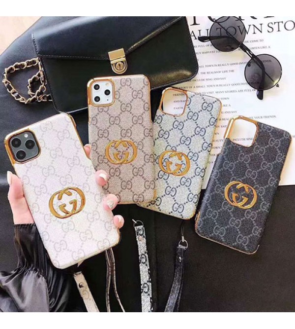 Gucci グッチ ブランド iphone 13/12/12 pro/12 pro max/11ケース 個性 ストランプ付き iphone11pro/11pro max/se2ケース 人気 iphone xr/xs maxケース オシャレ アイフォン xケースiphone 8/7/6s plusケースファッションビジネス風 ストラップ付き