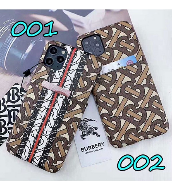 iphone 12ケースBurberry バーバリー iphone11/11pro max/se2ケースブランド iphone xr/xs maxケース Galaxy s10/note10 plusケース 背面カードポケット付き iphone x/8/7 plusケース ファッション経典