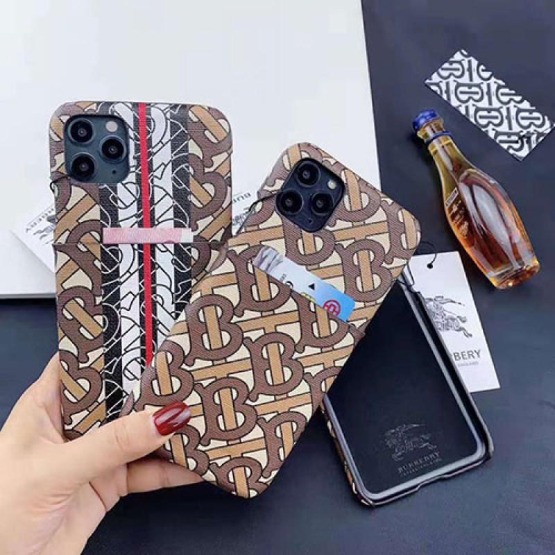 iphone 12ケースBurberry バーバリー iphone11/11pro max/se2ケースブランド iphone xr/xs maxケース Galaxy s10/note10 plusケース 背面カードポケット付き iphone x/8/7 plusケース ファッション経典