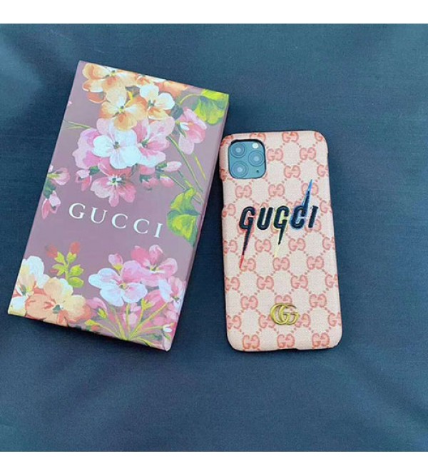 グッチiphone11/11pro max/se2ケースgucci ブランド iphone xr/xs maxケース 刺繍ロゴGalaxy s10/note10/s9ケースファッション新品iphone x/8/7 plusケース男女兼用 お洒落人気