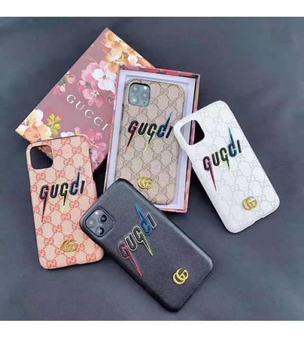 グッチiphone11/11pro max/se2ケースgucci ブランド iphone xr/xs maxケース 刺繍ロゴGalaxy s10/note10/s9ケースファッション新品iphone x/8/7 plusケース男女兼用 お洒落人気