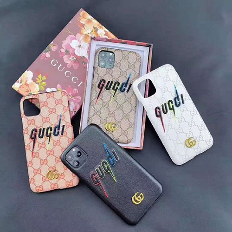 グッチiphone11/11pro max/se2ケースgucci ブランド iphone xr/xs maxケース 刺繍ロゴGalaxy s10/note10/s9ケースファッション新品iphone x/8/7 plusケース男女兼用 お洒落人気