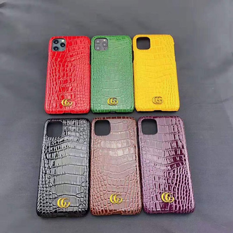 iphone 12 ケースグッチ iphone11/11pro max/se2ケース ブランド iphone xr/xs  maxケース高級ワニ紋レザー製 gucci Galaxy s10/s9/note10/s8ケースジャケットiphone x/8/7 プラスケース人気お洒落
