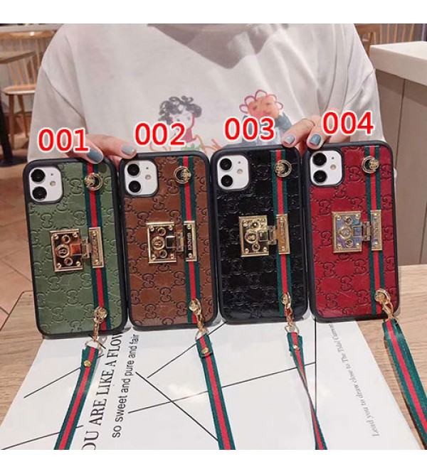 Gucci/グッチiphone 12ケース ビジネス ストラップ付きアイフォンiphonex/8/7 plus/se2ケース ファッション経典 メンズシンプル ジャケットメンズ iphone11/11pro maxケース 安い