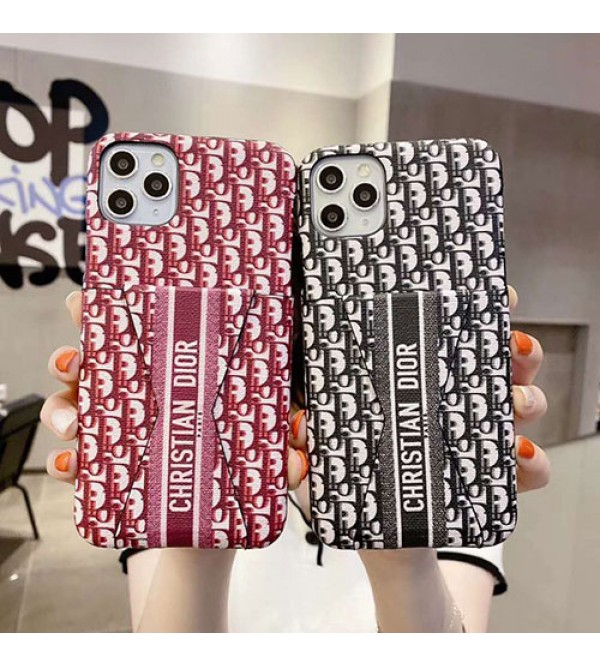 Dior ディオールIphone xr/12/12 pro maxケース ビジネス ストラップ付きアイフォンiphonex/8/7 plusケース ファッション経典 メンズレディース アイフォンiphone xs/11/8 plusケース おまけつき