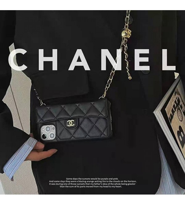 CHANEL ブランド iphone 14 pro/14 pro max/13 miniケース カード収納 封筒型 シャネル ジャケット型 ストラップ付き アイフォン14/13/12/11/x/xr/xs/8/7カバー ファッション メンズ レディーズ