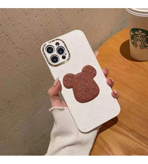 ルイヴィトン LV コラボ iphone 13/13 pro/13 mini/13 pro maxケース 韓国風 KAWS/カウズ 芸能人愛用 ハイブランド 熊柄 モノグラム ジャケット型 アイフォン13/12 pro max/11X/8/7カバーファッション 激安 2021 高級 メンズ レディーズ