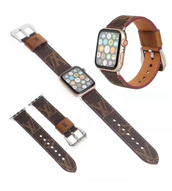 LV/ルイヴィトン ブランド Apple Watch 7/6/5/4/se ハンドバンド モノグラム レザー製 腕ベルト ヴィトン アップル ウォッチ 7/6/5/4/SE 腕時計用 ファッション 経典風 潮流 芸能人愛用 メンズ レディース