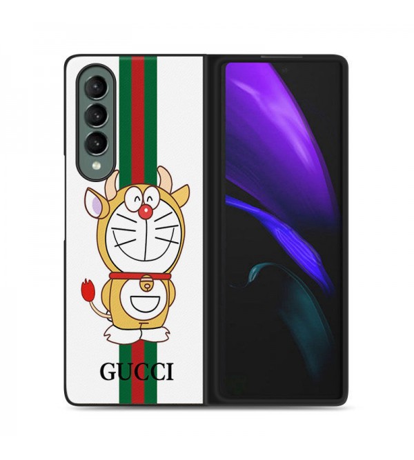 グッチ ドラえもんコラボ ブランドGalaxys zflip /zfold2/w21/fold/w20ケース 折りたたむThe north face保護ケース Gucci＆ Doraemon 激安ギャラクシーゼット Z フリップ Flip フォールド Fold交換用カバー可愛い 芸能人愛用 メンズ レディーズ