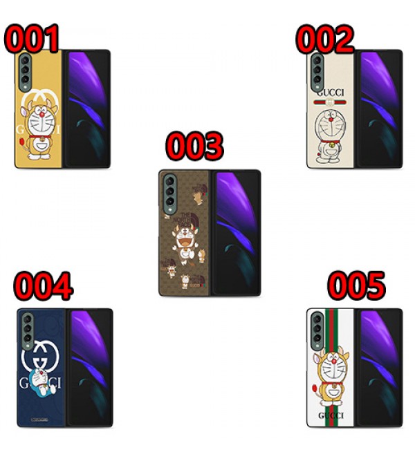 グッチ ドラえもんコラボ ブランドGalaxys zflip /zfold2/w21/fold/w20ケース 折りたたむThe north face保護ケース Gucci＆ Doraemon 激安ギャラクシーゼット Z フリップ Flip フォールド Fold交換用カバー可愛い 芸能人愛用 メンズ レディーズ