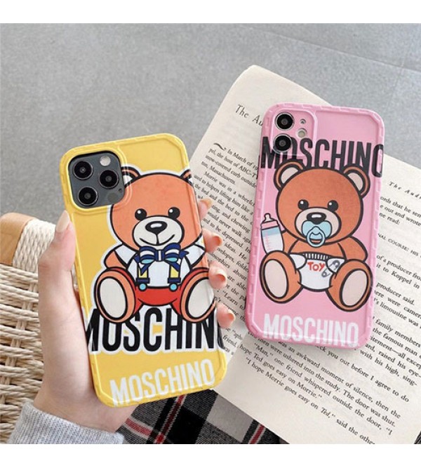 Moschino iphone se第3世代/13pro maxカバー モスキーノ 可愛い 