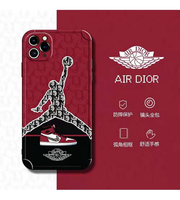 Dior&Jordanブランド  iphone 13/12/12/12 pro/12 mini/12 pro maxケースジャケット型 シリコン製アイフォン11/11 pro/11 pro max/se2カバー ファッション耐衝撃 ハイブランドスポーツ風交換用防塵 ジョーダン＆ディオールコラボIPHONE X/XS/XR/8/7ケースカバー激安モノグラム上品スマホケースコピー 芸能人愛用メンズ レディース