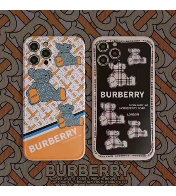 バーバリー ブランド iphone 13 pro/13 pro max/13miniケース 熊柄 ジャケット型 モノグラム BURBERRY 高級 iphone 13/12/11/x/xr/xs max/8/7 plusケース 大人気 メンズ レディース