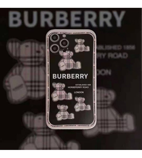 バーバリー ブランド iphone 13 pro/13 pro max/13miniケース 熊柄 ジャケット型 モノグラム BURBERRY 高級 iphone 13/12/11/x/xr/xs max/8/7 plusケース 大人気 メンズ レディース